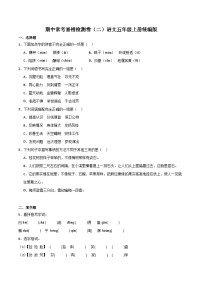 期中常考易错检测卷（二）-2023-2024学年语文五年级上册（统编版）