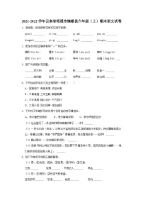 云南省昭通市镇雄县2021-2022学年六年级上学期期末语文试卷