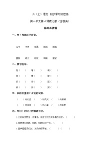 人教部编版六年级上册花之歌精品课堂检测