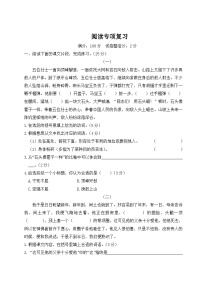 统编版小学六年级语文上册期末复习试卷 专项复习：阅读专项试题及答案
