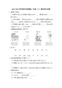 2022-2023学年重庆市巫溪县一年级上学期期末语文试卷（含解析）