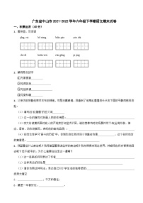 广东省中山市2021-2022学年六年级下学期期末语文试卷