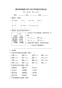 期中综合培优卷-2023-2024学年语文五年级上册（统编版）