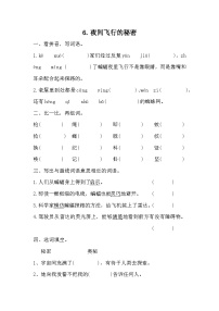 人教部编版四年级上册夜间飞行的秘密习题