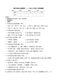 期中重难点检测卷（二）-统编版语文六年级上册