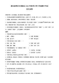 2022-2023学年湖北省武汉市黄陂区部编版六年级上册期中考试语文试卷（原卷版）