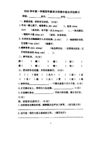 广东省肇庆市四会市东城区陶冲小学2023-2024学年四年级上学期11月期中语文试题