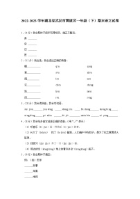 湖北省武汉市黄陂区2022-2023学年一年级下学期期末语文试卷