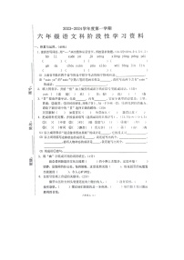 广东省汕头市澄海区2023-2024学年六年级上学期11月期中语文试题