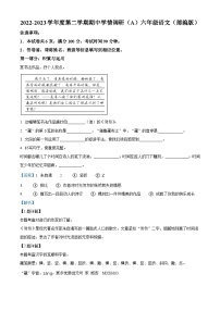 2022-2023学年山西省朔州市怀仁市大地学校小学部部编版六年级下册期中考试语文试卷（解析版）