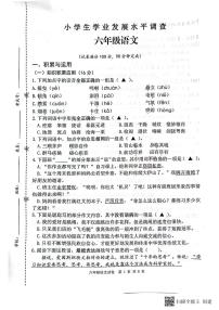 江苏省连云港市灌云县2023-2024学年六年级上学期11月期中语文试题