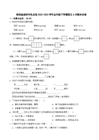 陕西省咸阳市礼泉县2022-2023学年五年级下学期期末语文试卷