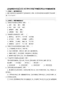 山东省青岛市市北区2022-2023学年六年级下学期语文学业水平质量检测试卷