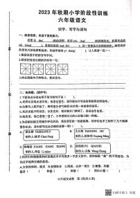 河南省南阳市镇平县2023-2024学年六年级上学期期中考试语文试卷