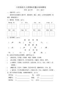 08、期末质量达标检测卷（试题）统编版语文六年级上册