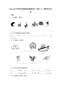 河北省保定市高碑店市2023-2024学年一年级上学期期中语文试卷