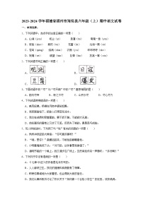 福建省福州市闽侯县2023-2024学年六年级上学期期中语文试卷