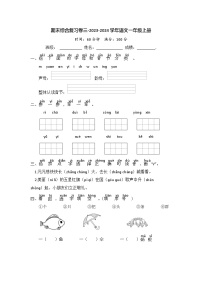 期末综合复习卷三-2023-2024学年语文一年级上册（统编版）