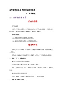 专题02句式转换（精讲+精练+答案）2023-2024学年五年级语文上册期末复习知识点（部编版）