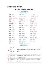 3、第三单元  知识梳理 2023-2024学年上学期 六年级语文上册 期末复习（统编版）