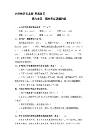 6、第六单元 期末考点巩固训练 （含答案）2023-2024学年六年级语文上册（统编版）