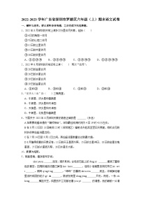 02、广东省深圳市罗湖区2022-2023学年六年级上学期期末语文试题（原卷+答案与解释）