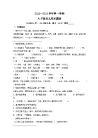 09、广东省广州市番禺区部编版六年级上册期末考试语文试卷（原卷版）