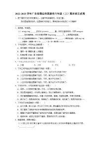 28、广东省清远市英德市2022-2023学年六年级上学期期末语文试卷（带答案）