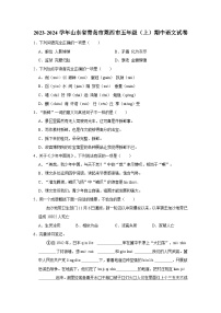 山东省青岛市莱西市2023-2024学年五年级上学期期中考试语文试题