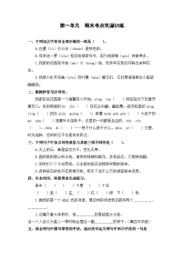 第一单元+期末考点巩固训练-2023-2024学年语文五年级上册+统编版