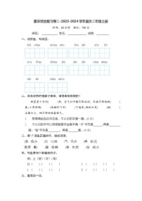 期末综合复习卷二-2023-2024学年语文二年级上册（统编版）