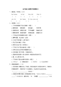五年级上册语文基础期中巩固练习