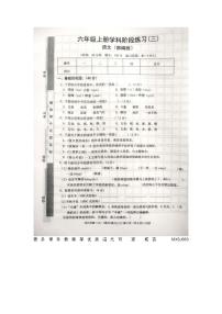 江西省宜春市丰城市2023-2024学年六年级上学期语文第三次月考试题