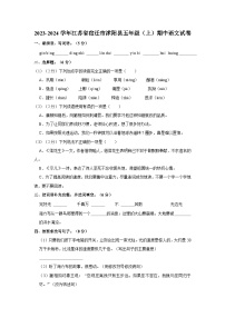 江苏省宿迁市沭阳县2023-2024学年五年级上学期期中语文试卷