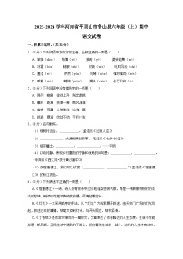 河南省平顶山市鲁山县2023-2024学年六年级上学期期中语文试卷