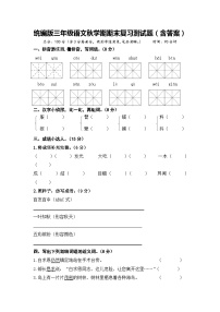 统编版三年级语文秋学期期末复习测试题（含答案）