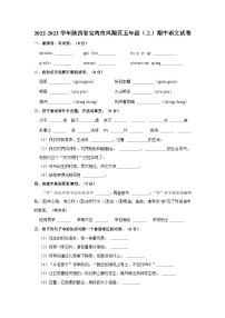 2022-2023学年陕西省宝鸡市凤翔区五年级上学期期中语文试卷（含答案）