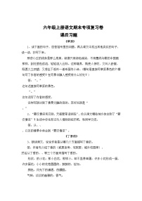 专题9：课后习题-2023-2024学年六年级上册语文期末专项知识点（统编版）