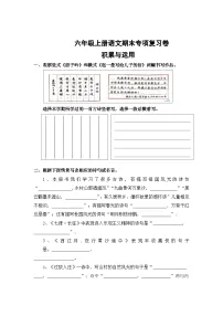 专题6：积累与运用-2023-2024学年六年级上册语文期末专项知识点（统编版）