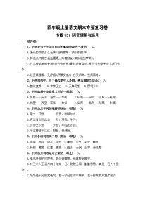 专题2：词语理解与运用-2023-2024学年四年级上册语文期末专项知识点（统编版）