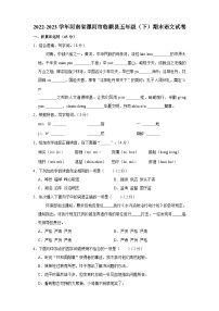 河南省漯河市临颍县2022-2023学年五年级下学期期末语文试卷