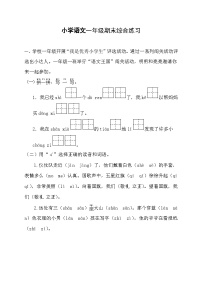 期末综合练习（试题）-统编版一年级语文上册