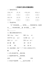 期末质量检测卷（试题）二年级上册语文统编版