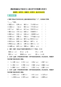 (必考真题题型)最新部编版五年级语文上册识字写字专项复习（含答案）