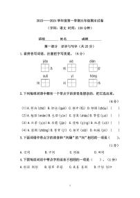 北京市朝阳区2023-2024学年五年级上学期期末语文试卷