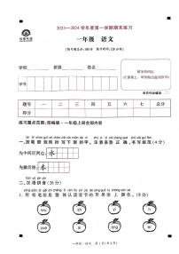 贵州省兴义市博才实验学校2023-2024学年一年级上学期期末语文试卷