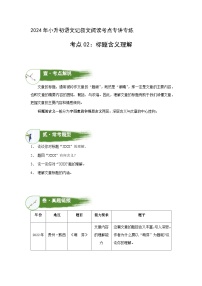 考点02：标题含义理解（讲解）（学生版）2024年小升初语文 记叙文阅读专讲专练