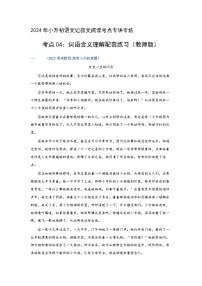 考点04：词语含义理解（练习）（教师版）2024年小升初语文 记叙文阅读专讲专练