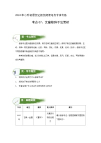 考点07：文章修辞手法赏析（教案）（教师版）2024年小升初语文 记叙文阅读专讲专练