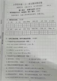 江苏省南京市鼓楼区2023-2024学年四年级上学期期末语文试卷